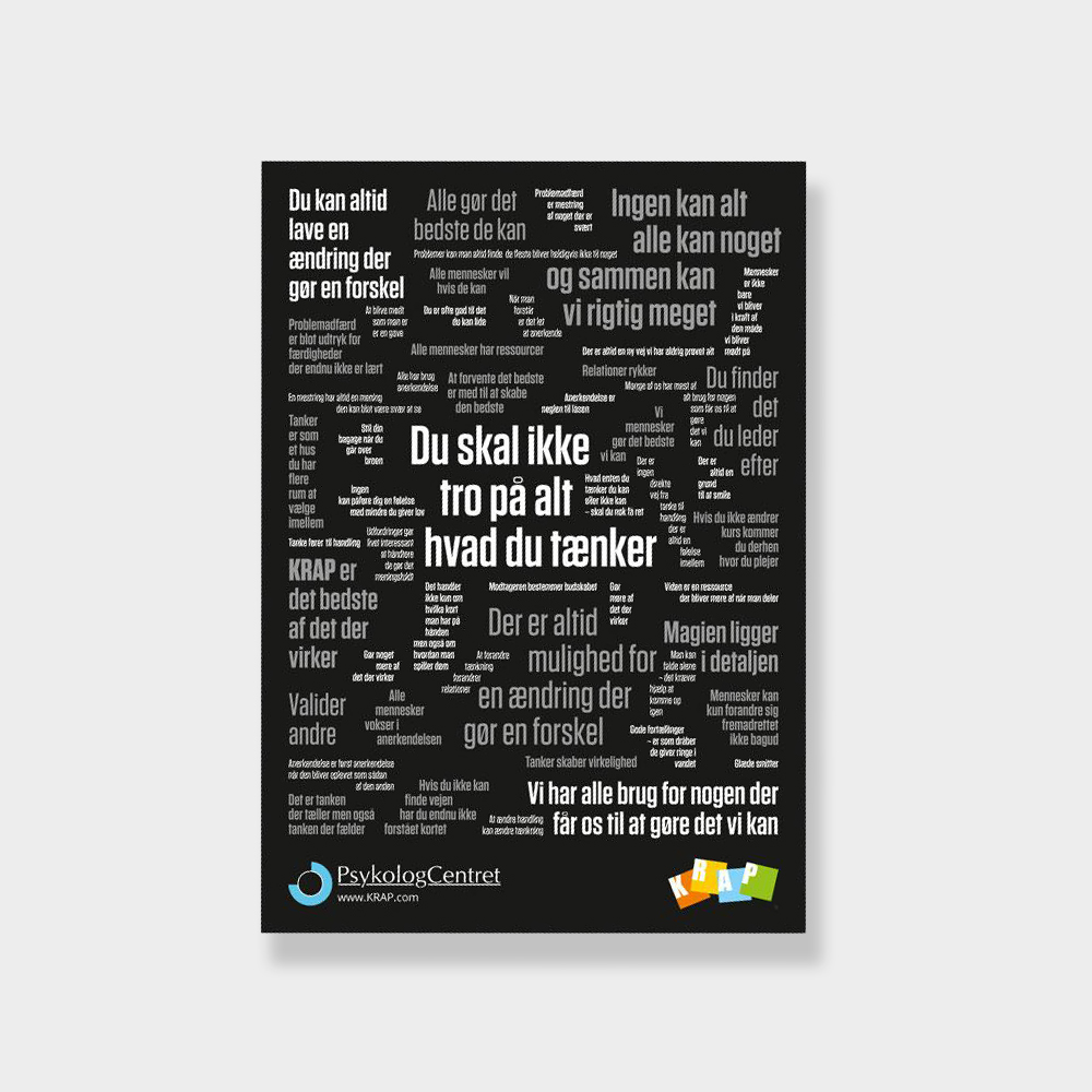 KRAP Citatplakat i sort/hvid
