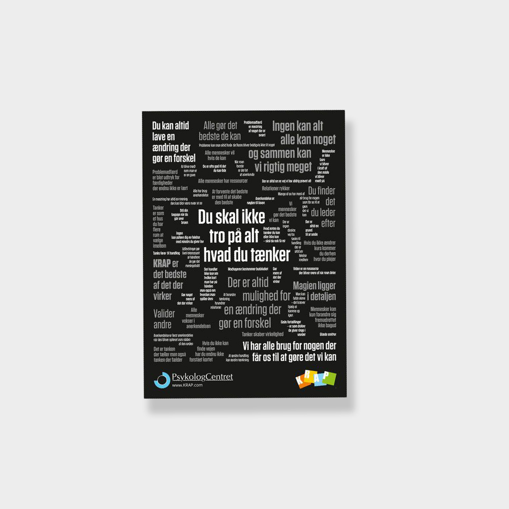 KRAP citatpostkort i sort-hvid
