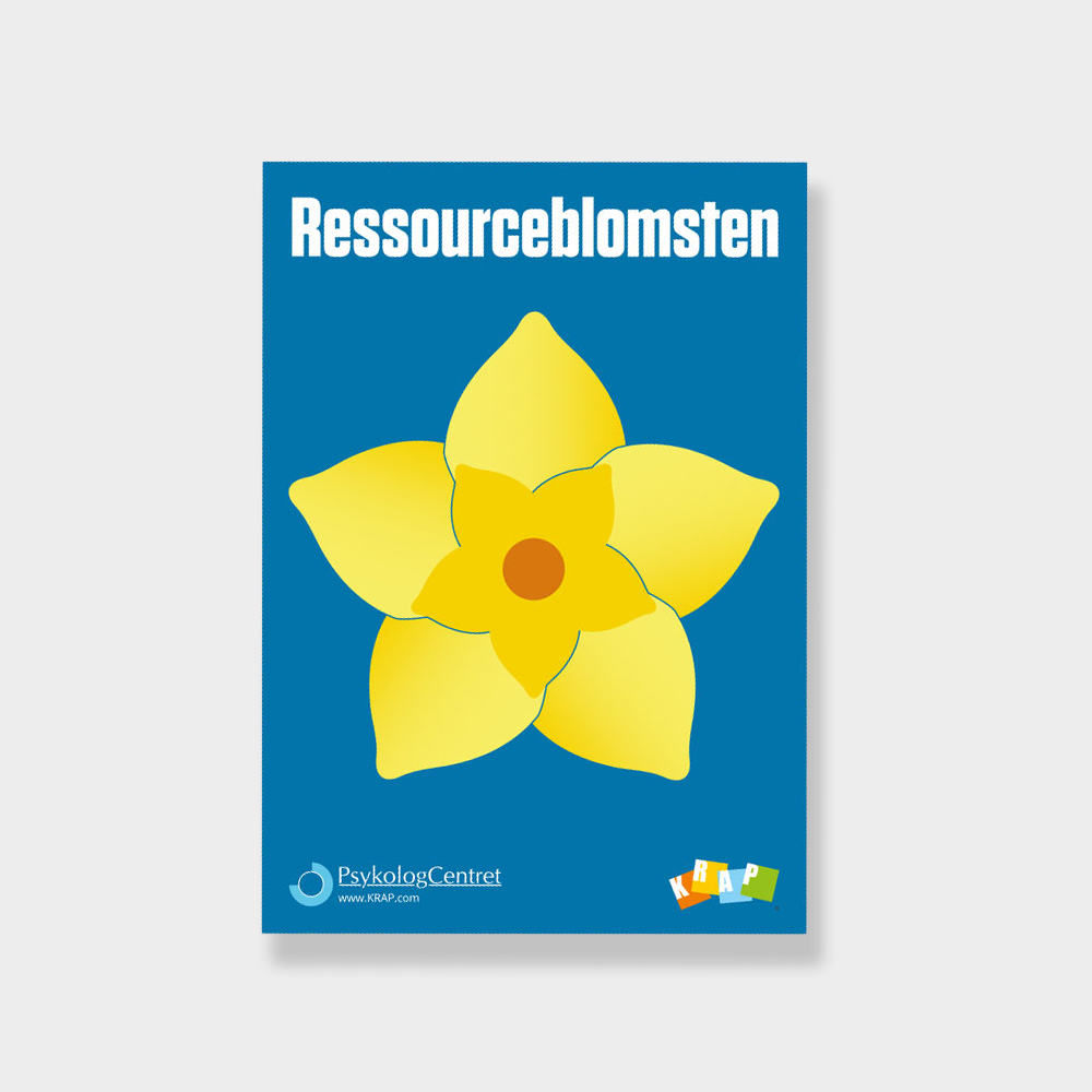 KRAP ressourceblomst i gul plakat