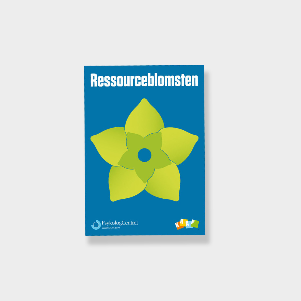 Postkort af KRAP ressource blomsten i grøn