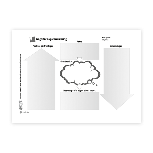 KRAP skema 9 Kognitiv sagsformulering fra søjle 1