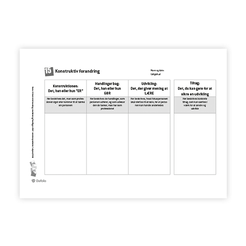 KRAP skema 15 Konstruktiv forandring fra søjle 2
