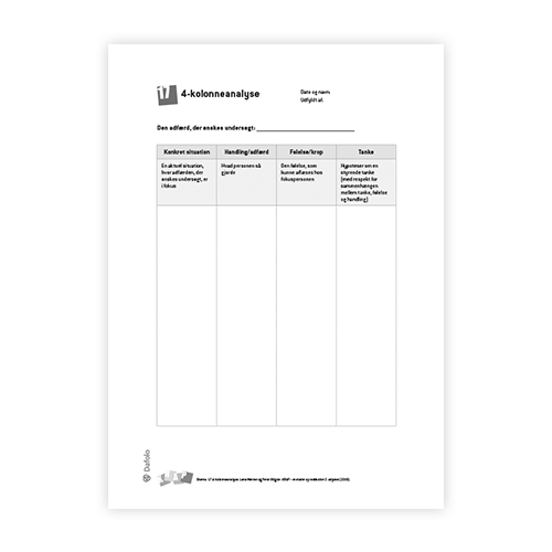 KRAP skema 17 4-kolonneanalyse fra søjle 2